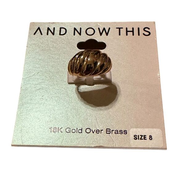NWT And Now This 18k good over brass twist ring size 8 - Picture 2 of 3